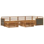 vidaXL Ensemble de canapés d'extérieur 7 pc Naturel