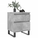 vidaXL Table de chevet gris béton 40x35x50 cm bois d’ingénierie