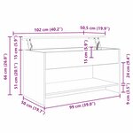 vidaXL Table basse chêne artisanal 102 x 50 x 52.5 cm