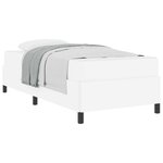 vidaXL Cadre de lit avec matelas Blanc 100 x 200 cm tissu