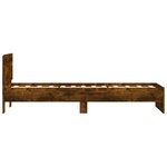 vidaXL Cadre de lit tête de lit chêne fumé 90x190 cm bois ingénierie