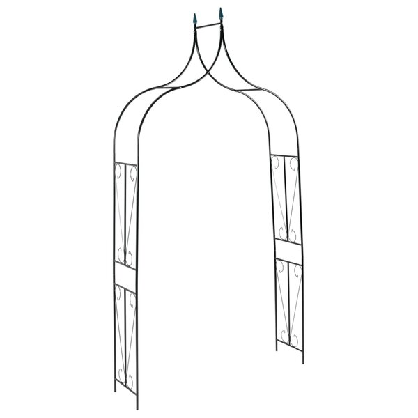 vidaXL Voûte de jardin Vert foncé 120x38x258 cm Fer