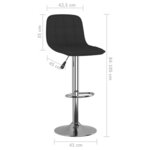 vidaXL Tabourets de bar lot de 2 noir tissu