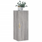 vidaXL Armoire murale sonoma gris 34 5x34x90 cm