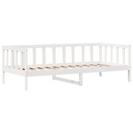 vidaXL Lit de jour et tiroirs sans matelas blanc 90x190 cm bois massif