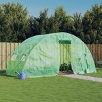 vidaXL Serre avec cadre en acier vert 10 m² 5x2x2 3 m