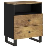 vidaXL Table de chevet 50x33x62 cm Bois de manguier et d'ingénierie