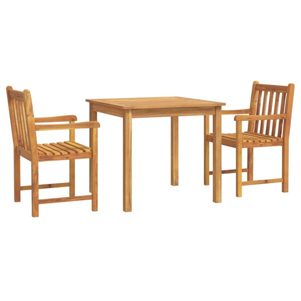 vidaXL Ensemble à manger de jardin 3 Pièces Bois d'acacia solide
