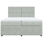vidaXL Sommier à lattes de lit et matelas Gris clair 200x200cm Velours