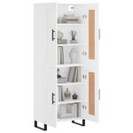 vidaXL Buffet haut Blanc 69 5x34x180 cm Bois d'ingénierie