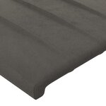 vidaXL Tête de lit à LED Gris foncé 203x16x118/128 cm Velours