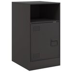 vidaXL Tables de chevet 2 Pièces noir 34 5x39x62 cm acier