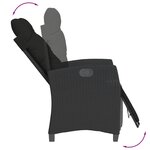 vidaXL Ensemble à manger de jardin 9Pièces coussins noir résine tressée