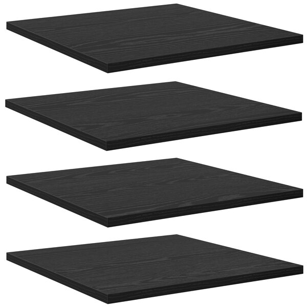 vidaXL Planches de bibliothèque - 4 pièces  chêne noir  40x40x1 5 cm  en bois d'ingénierie.