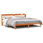 vidaXL Cadre de lit sans matelas cire marron 180x200cm bois pin massif