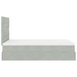 vidaXL Cadre de lit ottoman et matelas gris clair 120x200 cm velours
