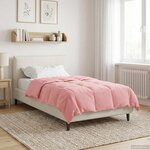 vidaXL Couette d'été 155 x 220 cm Été Microfibre (100  polyester) Rose