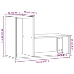 vidaXL Meubles TV 2 Pièces chêne marron 75x30x50 cm bois ingénierie