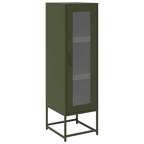 vidaXL Buffet haut vert olive 36x39x123 cm acier laminé à froid