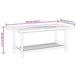 vidaXL Table basse 110x55x45 cm bambou