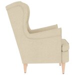 vidaXL Fauteuil crème 74x84x100 cm tissu