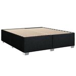 vidaXL Sommier à lattes de lit avec matelas Noir 180x200 cm Tissu