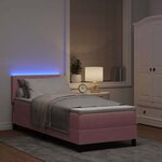 vidaXL Lit à ressorts avec matelas Rose 80 x 200 cm Velours