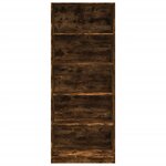 vidaXL Garde-robe chêne fumé 80x50x200 cm bois d'ingénierie