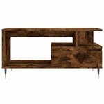 vidaXL Table basse Chêne fumé 90x49x45 cm Bois d'ingénierie
