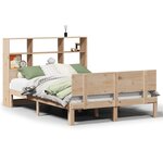vidaXL Lit bibliothèque sans matelas 140x190 cm bois de pin massif