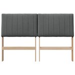 vidaXL Tête de lit capitonnée Gris foncé 135 cm Pin massif