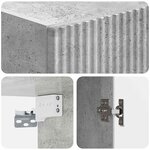 vidaXL Ensemble de Meubles 2 Pièces Gris béton 33 x 34 5 x 87 cm