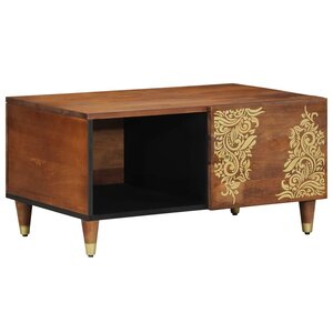 vidaXL Table basse Marron miel 80 x 50 x 40 cm Bois de mangue massif