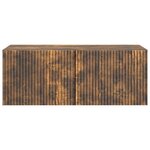 vidaXL Meuble TV mural Chêne fumé 78 5 x 41 x 30 cm Bois d'ingénierie
