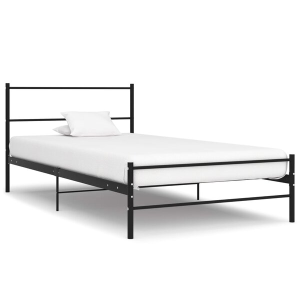 vidaXL Cadre de lit sans matelas noir métal 90x200 cm