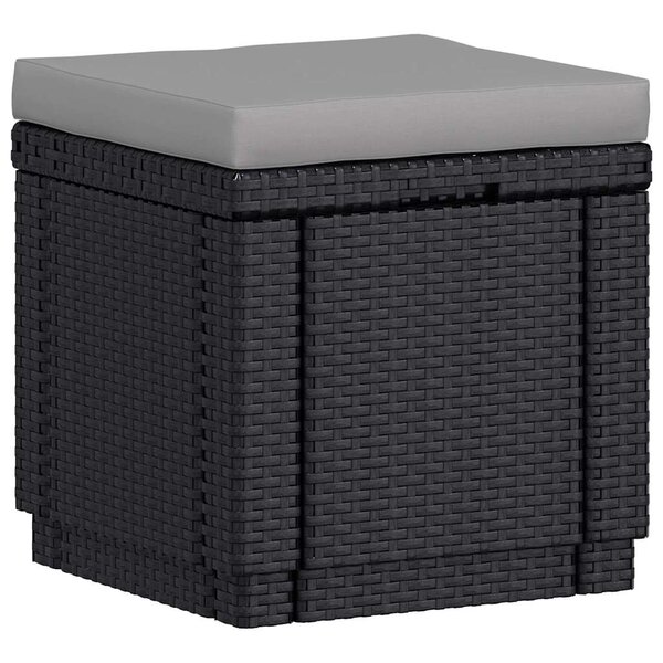 Keter Pouf de rangement Cube avec coussin Graphite