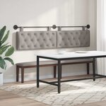 vidaXL Tête de lit suspendue Taupe Tissu