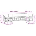 vidaXL Ensemble de canapés d'extérieur 8 pc Blanc et crème