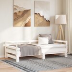 vidaXL Lit coulissant sans matelas blanc 80x200 cm