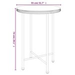 vidaXL Table de salle à manger Ø55 cm Verre trempé et acier