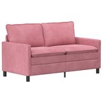 vidaXL Ensemble de Canapés 2 Pièces Rose Velours