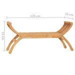 vidaXL Banc de jardin 126 cm Bois de teck solide
