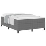 vidaXL Lit Box Spring avec Matelas Gris Clair 160x200 cm Tissu Velours