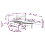 vidaXL Cadre de lit sans matelas 120x190 cm bois de pin massif