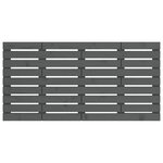 vidaXL Tête de lit murale Gris 146x3x63 cm Bois massif de pin