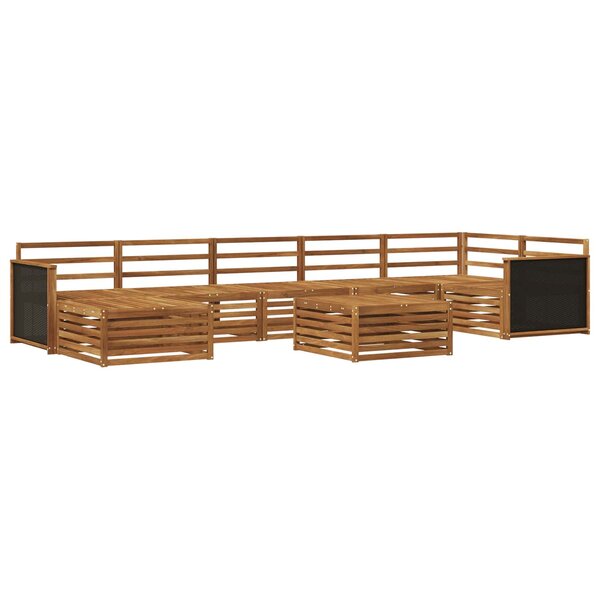 vidaXL Ensemble de canapés d'extérieur 8 pc Naturel