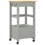 vidaXL Chariot de cuisine MONZA 48x40x90 cm bois massif de pin