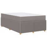 vidaXL Cadre de lit avec matelas Taupe 120 x 190 cm tissu
