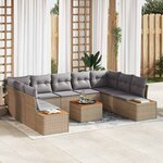 vidaXL Ensemble de canapé de jardin 6 Pièces beige et gris clair