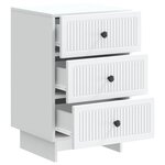 vidaXL Cabinet de chevet Blanc 43 x 41 x 66 5 cm Bois d'ingénierie